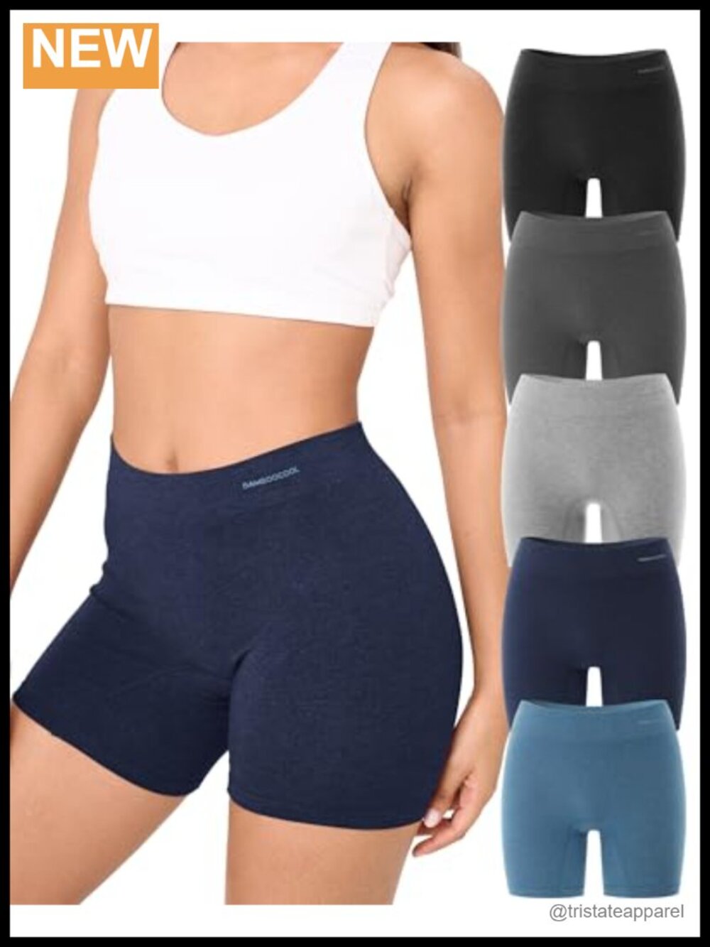 Seamless Bamboo Viscose Boyshorts Anti Chafing Boxer Briefs Panties 5 Pack